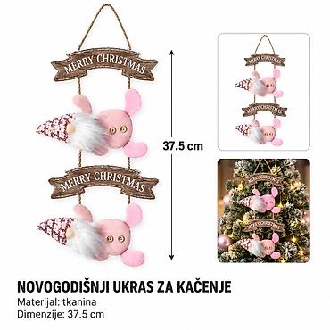 KMT Viseći ukras Deda Mraz od tkanine 2905300 Dekorativni božićni
