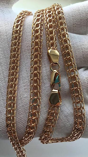 Цепочки: Цепь для бензопилы, Бисмарк, Проба 585, Унисекс, Новый, Ручная работа — 8