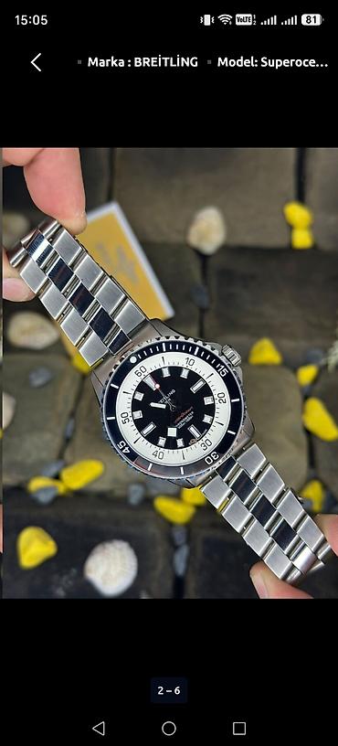 willande saat: Yeni, Qol saatı, Breitling, rəng - Qara — 2