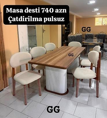 Masa dəsti – 740 AZN Çatdırılma pulsuz Tərkibi: - Uzun düzbucaqlı