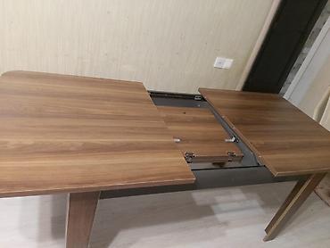 Masalar: Açılıb‑bağlanan yemək masasi - Material: ağac teksturalı laminat üst — 3