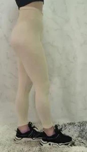 Helanke, biciklistički šortsevi: Ženske bež helanke sa visokim strukom - Visok, širok pojas za dodatnu — 14