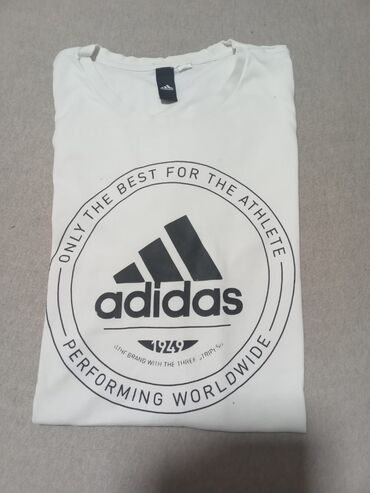 bele majice na bretele: Adidas original majca pamuk 100 % VEL XL bele boje kupljena u