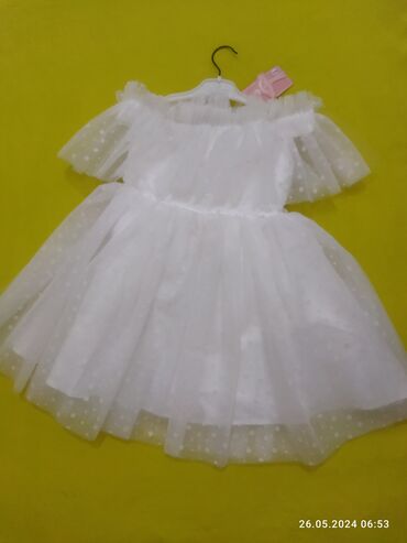 47 размер: Детское платье, цвет - Белый, Новый