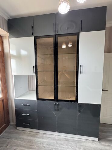 шкаф для документов с замком: Açılan, 6 qapı Düz dolab, Stenka