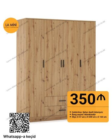 шкаф из дсп: Açılan, 4 qapılı Düz dolab, Qarderob, paltar dolabı