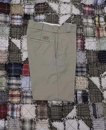 Kişi geyimləri: Dickies klassik iş/gündəlik şalvar - Rəng: açıq bej/xaqui - Model: düz — 1