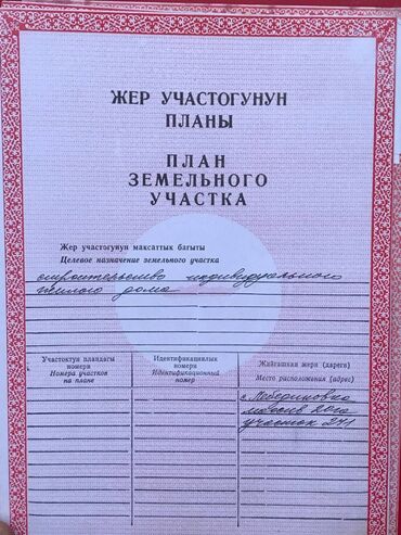 кырман дом: 6 соток, Для строительства, Договор купли-продажи, Красная книга
