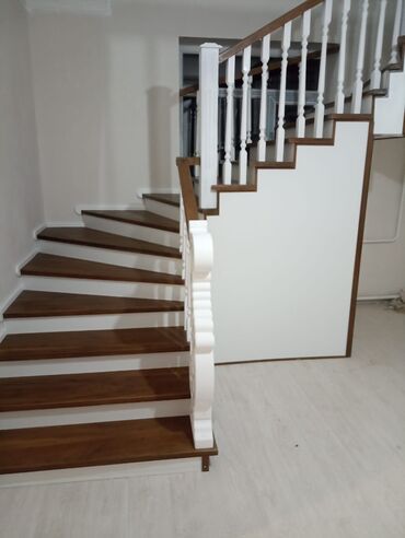 Деревянные лестницы: Каражыгач, сасна, дуб, фанера шпон, тапчан, стол, Темир каркас — 13