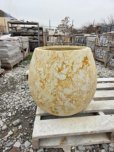мох: Beton dekorativ çiçək dibçəkləri – Material: yüksək möhkəmliyə malik — 10