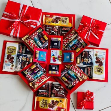 Подарочная коробка со сладостями, доставка по Бишкеку Пишите на