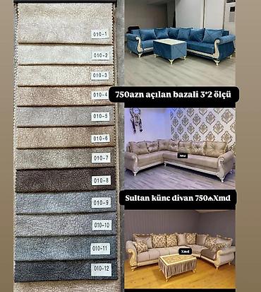 sultan toyuqu: Sultan künc divan dəsti - Model: Sultan künc divan - Ölçü: 3×2 - — 1