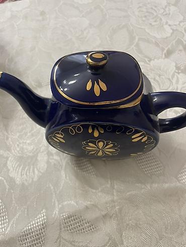 Гжель чайник для заварки Kobalt mavilində keramika/porcelan çaydan