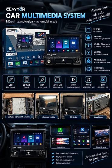🔥 CLAYTON CAR MULTIMEDIA SYSTEM SATILIR! 🔥 📺 9”/10” QLED ekran 🤖 — 1
