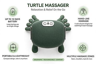 Мед. товарлар: Green Turtle Massager — портативный многофункциональный массager 6‑в‑1 — 8