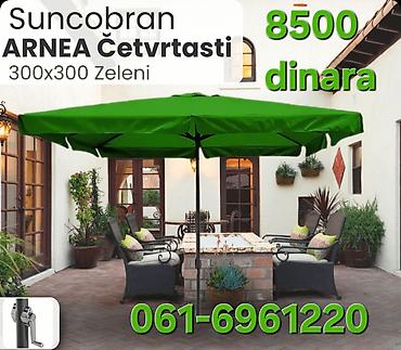 ormari: Suncobran ARNEA četvrtasti, zeleni Dimenzije: 300 x 300 cm - Velika — 1