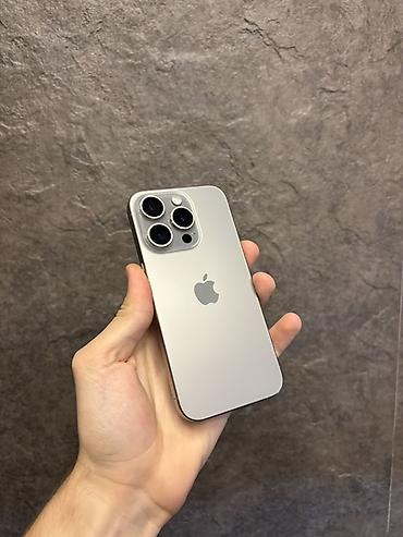 IPhone 15 Pro, Natural Titanium, Face ID lalafo.az -da IPhone 15 Pro, Natural Titanium, Face ID