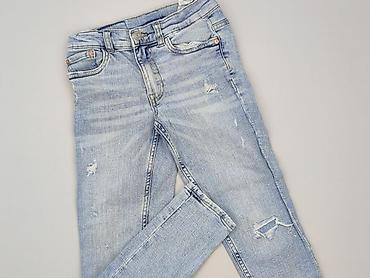 stadivarius cargo: Spodnie jeansowe, Zara, 9 lat, 128/134, stan - Idealny — 1