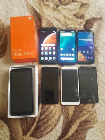 ми редми: Xiaomi, Redmi Note 6 Pro, Б/у, 32 ГБ, цвет - Черный, 2 SIM