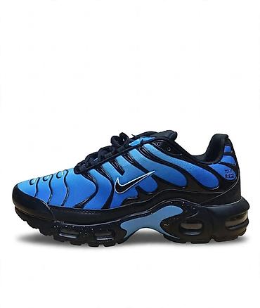 gaura bela: Nike Air Max Plus TN patike. Model karakteriše kombinacija plave i — 1