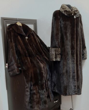 Шубы: Шуба, Норка, По колено, Финляндия, 4XL — 3