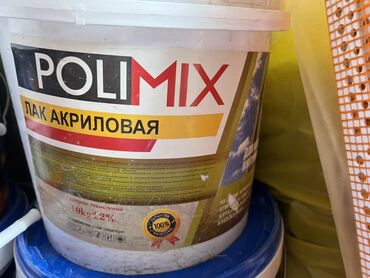 полимерный клей: Акриловый лак Polimix в ведре. Подходит для внутренних и наружных