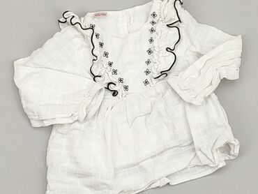 biała bluzka z piórami: Блузка, 0-3 міс., стан - Дуже гарний