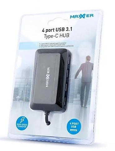 Doking stanice: MAXXER USB 3.1 Type‑C HUB – 4 porta - Četvorostruki USB razdelnik sa — 2