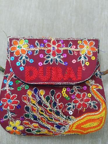 Çantalar: Əl işi bəzəkli mini çanta - Material: Parlaq bəzəkli parçadan, üzəri — 1