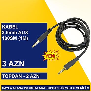 kompüter barter: AUX Kabellər ⭐Keçid AUX to Audio+Microphone – 5 AZN (Topdan 3 AZN) — 5