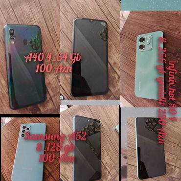 devit 3: Samsung A40 4_64 gb 100 AZN SamsungA52 8_128gb 100 AZN(ekranında cat