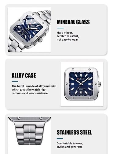 google pixel watch: Классические часы часы, Curren, Аллой, Китай, Водонепроницаемые, Мужские, Новый — 8