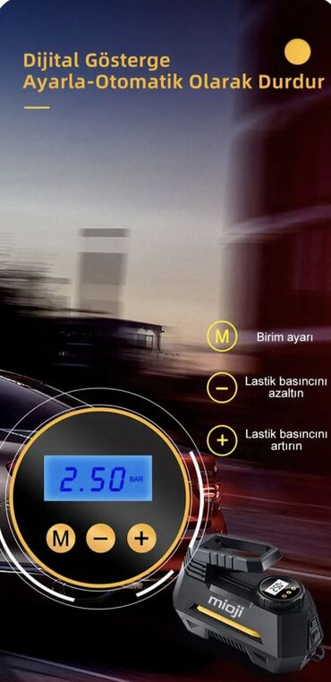 Avtomobil kompressorları və nasosları: Mioji - Mio 10 Portativ 150PSI 12V 120W Avtomobil Hava Pompası — 7