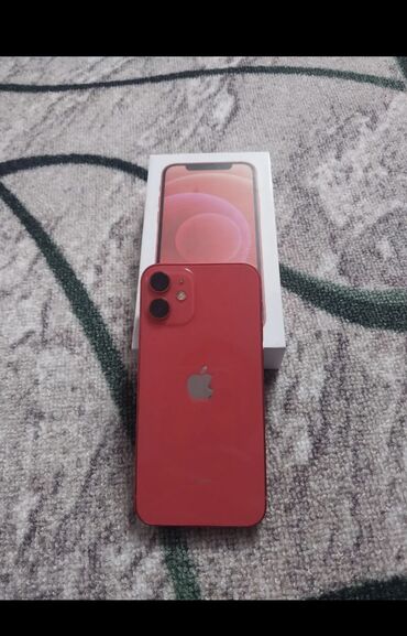 айфон 12 про макс бу цена в бишкеке: IPhone 12 mini, Колдонулган, 256 ГБ, Кызыл, Заряддоочу түзүлүш, Каптама, Куту, 81 %