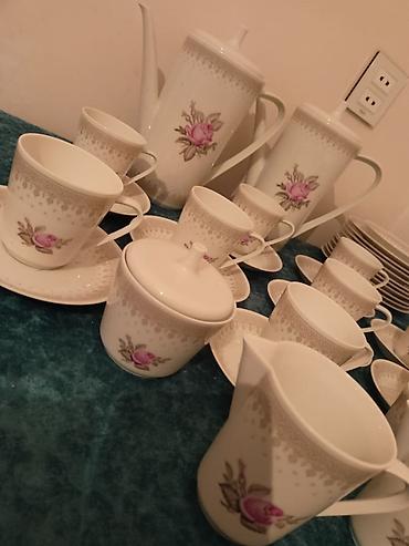cay servisi: Çay dəsti, rəng - Ağ, Farfor, Almaniya — 8