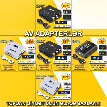 hdmi to vga qiymeti: Av/rca/tülpan adapterlər 🚚metrolara və ünvana çatdırılma var