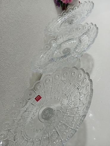 Qab-qacaq və mətbəx ləvazimatları: Tort və şiriniyyat qabı, Şüşə, Türkiyə — 5