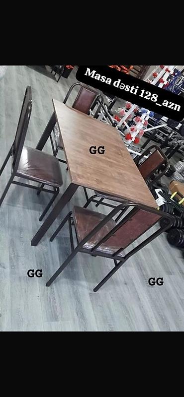 Столы и стулья: Mebel kateqoriyası – masa və oturacaq dəstləri 1) 4 nəfərlik yemək — 5