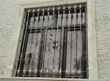 Barmaqlıqlar: Dəmir pəncərə barmaqlıqları - Material: qalın, bükmə profilli dəmir — 30