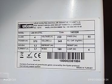 soyuducu gence: Ticarət vitrin soyuducu – UĞUR USS 374 DTLK Texniki göstəricilər: - — 4
