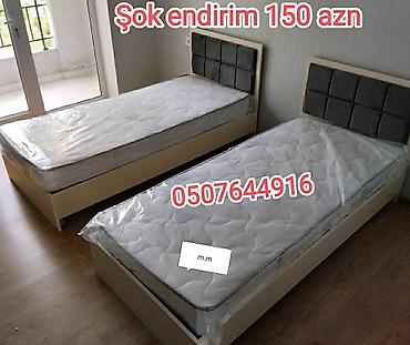taxt çarpayi: Oğlan və qız üçün, Yeni, Çarpayı, Bazalı, Matras ilə, Siyirməsiz — 2