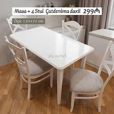 quxna stulu: Yeni və Sifarislə Masa dəsti 299_azn Ölçü 1.20/70 Rəng secimi var — 4
