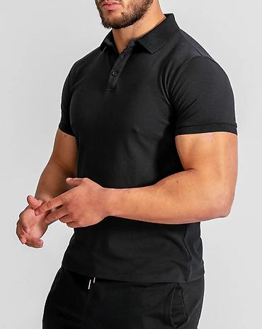 не дорого: 🔥 Черное синее серое поло Muscle Fit из Кореи / Размер XL / — 4