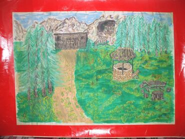 jagode u buretu slike: Painting, 100 x 70 cm, New