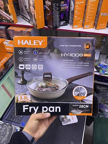 Сковородки: Сковорода HALFY HY-11008 с крышкой, диаметр 28 см, объём 3,3 л — 1