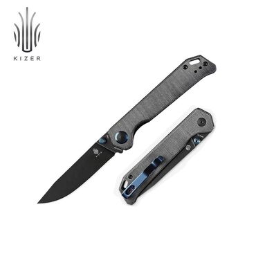 nozh plovca extrema ratio ultramarine: Складной нож Kizer Begleiter 2 Black Stonewashed сталь N690, рукоять