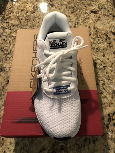 Кроссовки и спортивная обувь: Skechers, 36.5, цвет - Белый, Новый