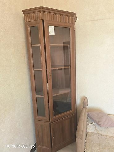 Оборудование для магазинов: Künc vitrin-dolab - Material: taxta teksturalı MDF/LDSP - Rəng: qoz — 3