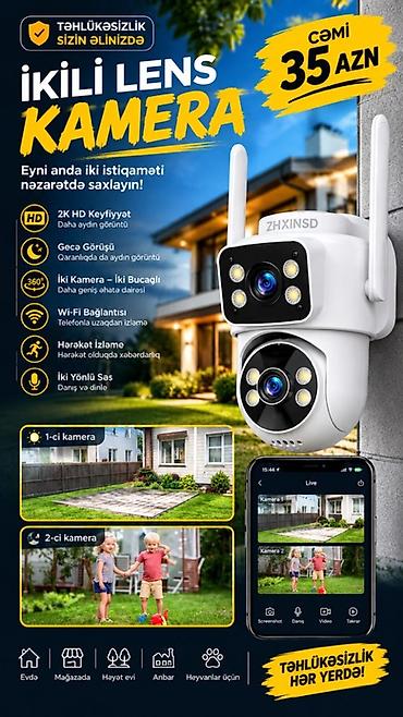 İkili Lens Kamera – Eyni anda iki istiqaməti izləyin! Xüsusiyyətlər