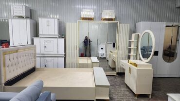 Спальные гарнитуры: Спальный гарнитур, Новый, Двуспальная кровать, Шкаф, Трюмо, Кыргызстан, МДФ, Бесплатная доставка, цвет - Бежевый at lalafo.kg — 2 Спальные гарнитуры: Спальный гарнитур, Новый, Двуспальная кровать, Шкаф, Трюмо, Кыргызстан, МДФ, Бесплатная доставка, цвет - Бежевый — 2